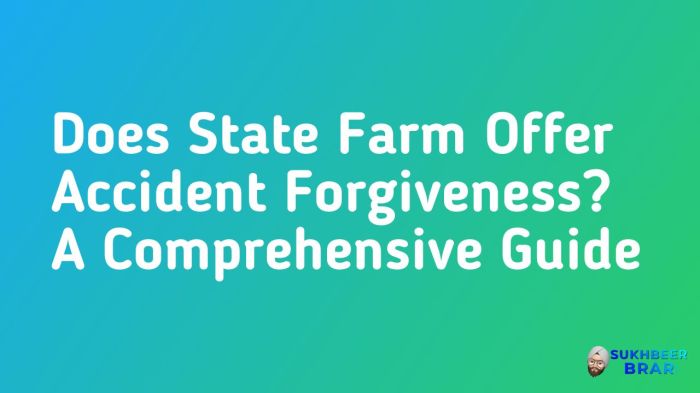 State Farm accident forgiveness insurance